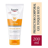 Eucerin Sun Fps50+ Gel Crema Toque Seco Corporal X 200 Ml