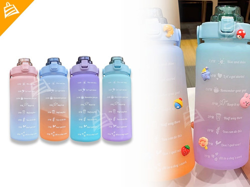 Termo Motivacional De Colores Botella De Agua De Moda 2 Lt