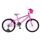 Bicicleta Infantil Feminina Krs Butterfly Aro 20 C/ Rodinhas