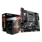 Kit Amd Ryzen 5 5600g Placa Mãe Gigabyte B550m Aorus Elite