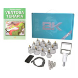 Kit Ventosa Bk Com 12 Copos C/ Livro Ventosaterapia