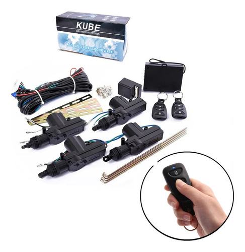 Kit Cierre Centralizado Auto Universal 4 P Control Remoto