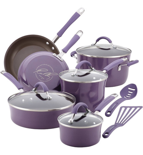 Set De Ollas 12 Piezas Rachael Ray Porcelana Esmaltada