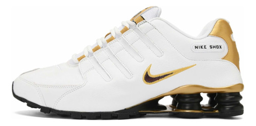 Nike Shox Nz White Gold Original. Talla: 8.5 Usa - 26.5 Cm