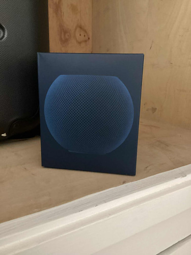 Homepod Mini Azul Con Soporte De Pared, Igual A Nuevo