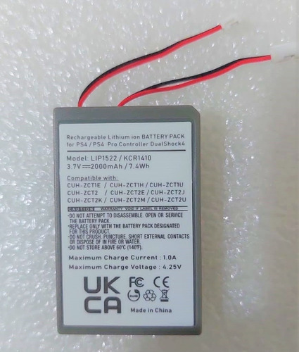 Batería Para Ps4 Pro/slim 3,7v 2000mah 1era Y 2da Generación