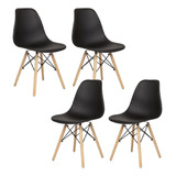 Set De 4 Sillas Eames Comedor Modernas Minimalistas Cocina