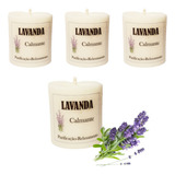 Vela Aromática Perfumada Lavanda Calmante Refil 4 Unidades