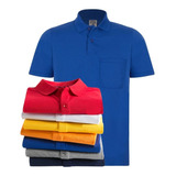 Kit 5 Camisas Polo Com Bolso Masculina Blusa Camiseta C/nota