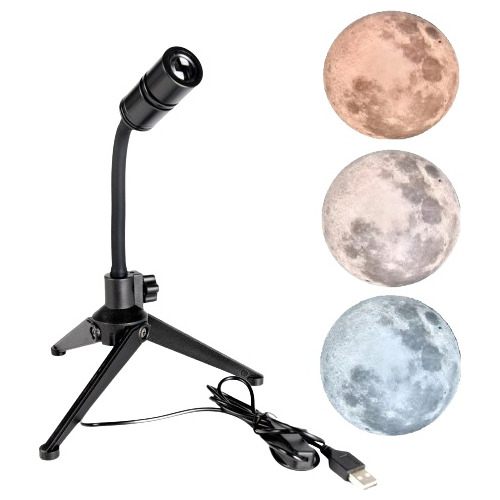 Proyector De Lámpara De Luna,luz Nocturna Giratoria De 360°