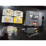 Nintendo 64 N64 + 1 Control + 4 Juegos Zelda Y Expancion Pak