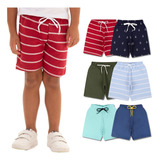 Kit 3 Bermuda Infantil Menino Shorts 100 % Algodão Moletinho