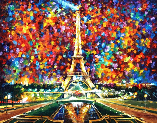 Cuadros Abstractos Tipo Oleo En Canvas Artistíco | 90x140 Color Paris Of My Dreams