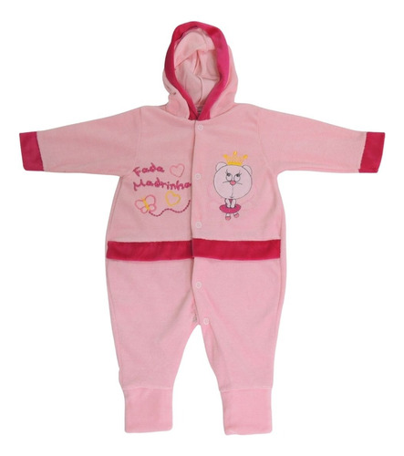 Macacão Infantil De Plush Roupa De Bebê Menino Menina Rn Pmg