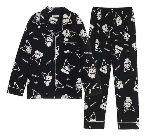 Señoras Kuromi Hello Kitty Lindo Pijama Coreano Manga Lar