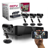 Kit 4 Cámaras Seguridad Hd Cctv Dvr  Int/ext Visión Nocturna