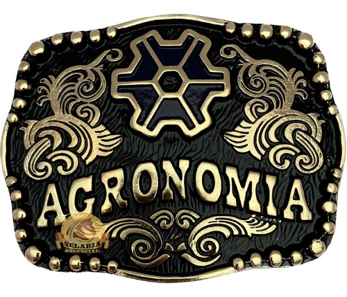 Fivela Grande Country Agronomia Cowboy Rodeio Para Cinto Top