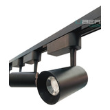 Trilho Eletrificado 2 Mt Inteiro Preto 4 Spot Led 7w 4000k