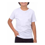 Camisa Poliéster Branca Infantil P/ Sublimação 10 Unidades