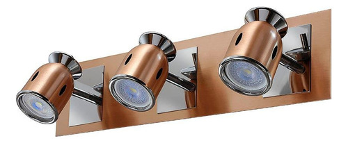 Aplique Niza 3 Luces Cobre Cromo Apto Led Cabezal Movil Baño