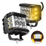 Par Faro Led  Duallys Lateral Estrobo Ambar Jeep Rzr Can Am 