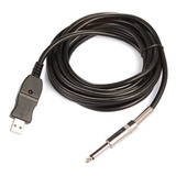 Cable De Grabación Usb De 3 M Para Guitarra A Ordenador, 6,5