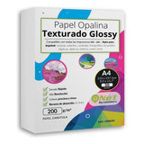 Papel Opalina Texturado Glossy 200gr A4 50h