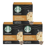 3 Cajas Starbucks Caramel Machiatto-12 Capsulas Dolce Gusto