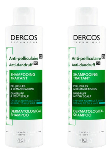 Vichy Dercos Shampoo Anticaspa Anti Graso Combo X 2 Unidades