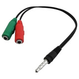 Cable Adaptador Jack 3.5 Mm Celular Ps4 A Mic Y Auricular Pc