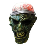 Mascara Zombie Descerebrado Cerebro Con Luces Led  Disfraz 