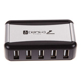 Hub Externo Eu Plug 7 Usb 2.0 Com Fonte De Alimentação Com V