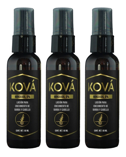 Kova- 3 Pack Tratamiento Crecimiento Cabello Y Barba