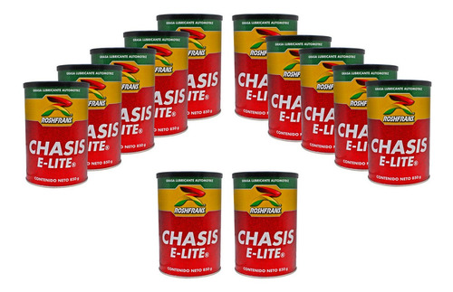 Kit 12 Grasa Lubri Roshfrans Chasis E-lite 850g Automotriz