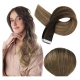 Extensiones Cabello Humano 50gr 20in Castaño Oscuro A Castañ