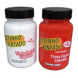  3 Frascos Tinta Rosto 170l Banco Vermelho, Azul Rostiho 