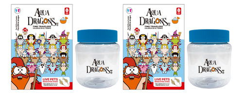 2 Kits Aqua Dragons + 2 Acuarios 250 Ml  Juguete Científico