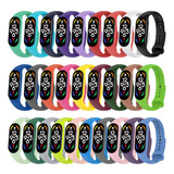 5 Pulseiras Silicone Para Smart Mi Band 7 + 2 Películas 3d