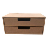 Base Organizadora Para Mesa De Escritório Cm 2 Gavetas Mdf