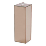 Porta Escovas Vidro Espelhado Rose Gold Luxo Lavabo 20x7x7