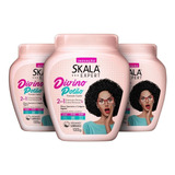 Kit C/3 Cremes Skala Para Cabelo Cacheado Divino Potão 1kg 