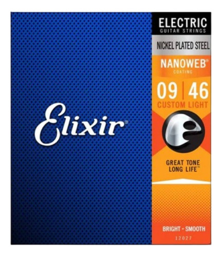 Cuerdas Guit Electrica Elixir 9/46 12027 - Envio Inmediato