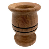 Mate De Madera Algarrobo Bocon Con Pie Modelo Copa Hsk