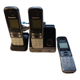 Telefone Sem Fio Panasonic Com Ramal Kxtg6711lb Preto/ Prata