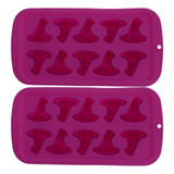 Molde De Chocolate De Silicone Para Fabricação De Gelo, 2 Un