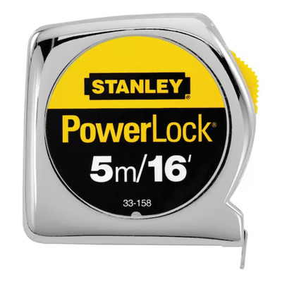 Caja metálica Trena Powerlock Stanley 33-158 de 5 metros y 3\u002F4 | Envío gratis
