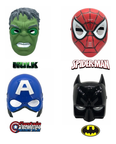 Mascaras Superheroes Avengers De Marvel Con Luz Para Niños 