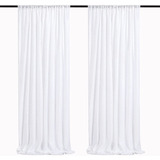 Fondo De Lentejuelas Blancas 2 Paneles Cortinas 2ftx8ft...