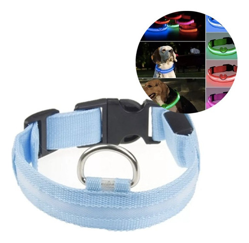 Collar Con Luz Led Para Perros Gatos Talla S