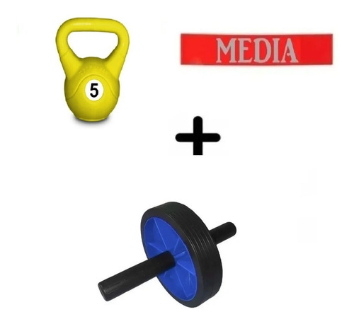 Combo Entrenamiento: Banda Circular + Rueda Simple + Rusa5kg